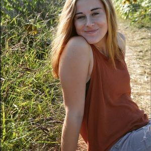 Orange cute skater tank top